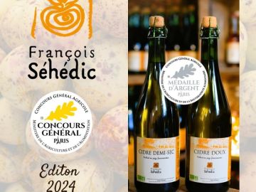 🍾😀La maison Séhédic à nouveau récompensée au concours général agricole !
2 médailles 🥈 d’argent pour nos cidres Demi-Sec et Doux. Ces médailles récompensent...